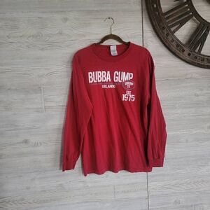 Bubba Gump Shrimp Long Sleeve Shirt Mens SZ L Alstyle Forest Gump